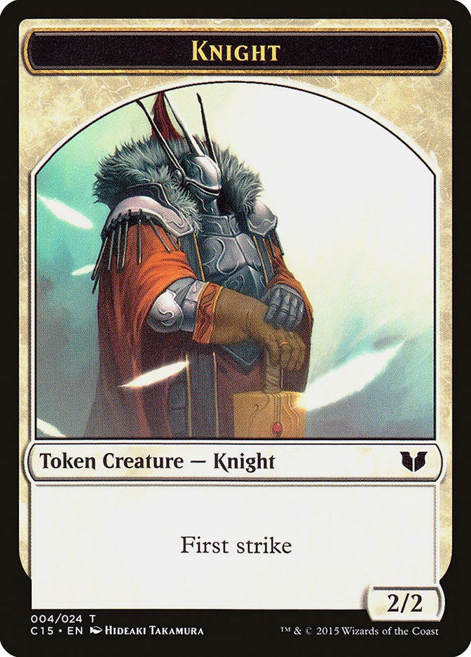 Knight (First Strike) // Elemental Shaman Double-Sided Token
