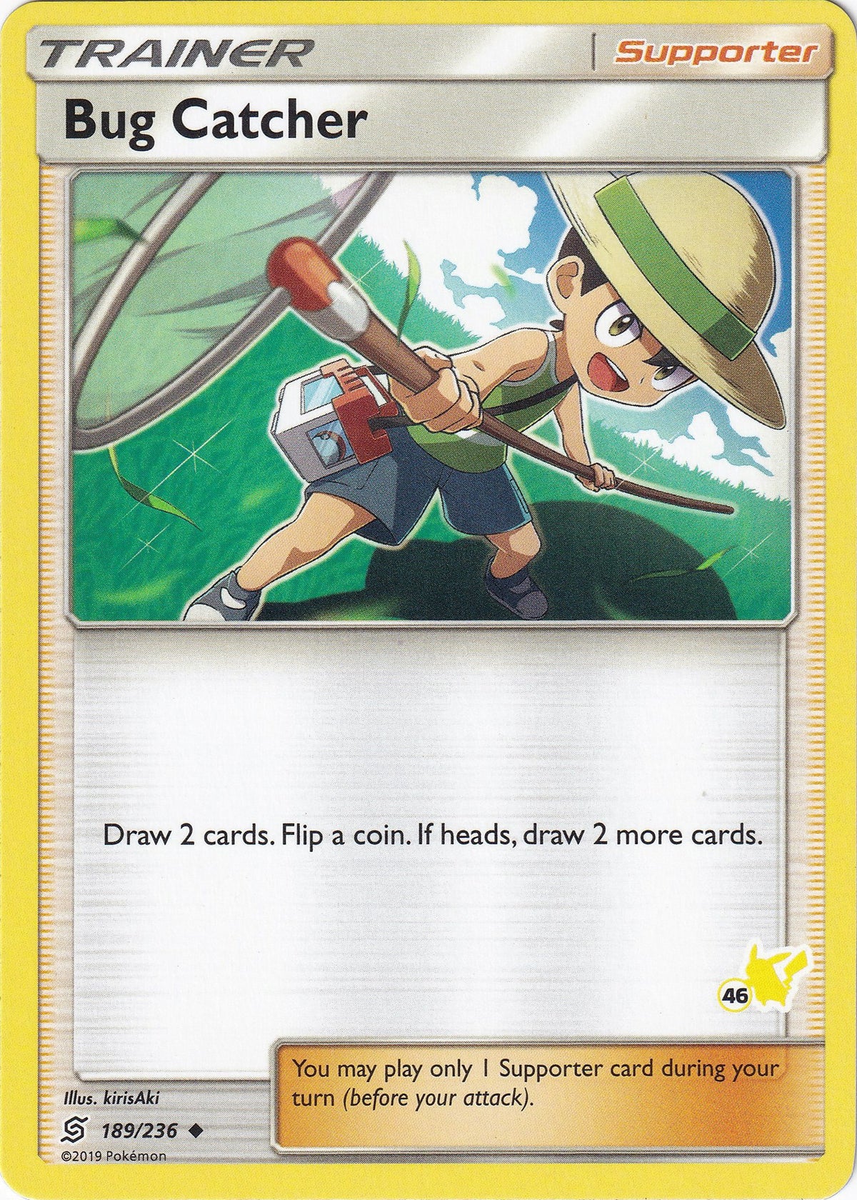 Bug Catcher - 189/236 (#46 Pikachu Stamped)