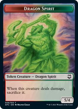 Beast // Dragon Spirit Double-Sided Token (Back)
