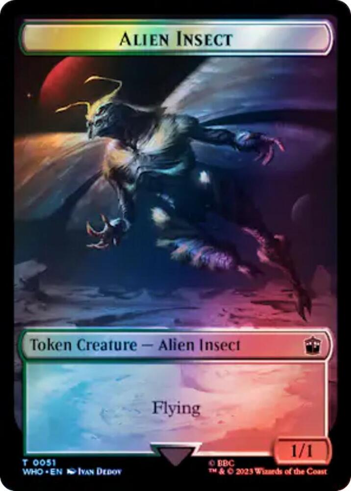 Alien // Alien Insect Double-Sided Token (Surge Foil) (Back)