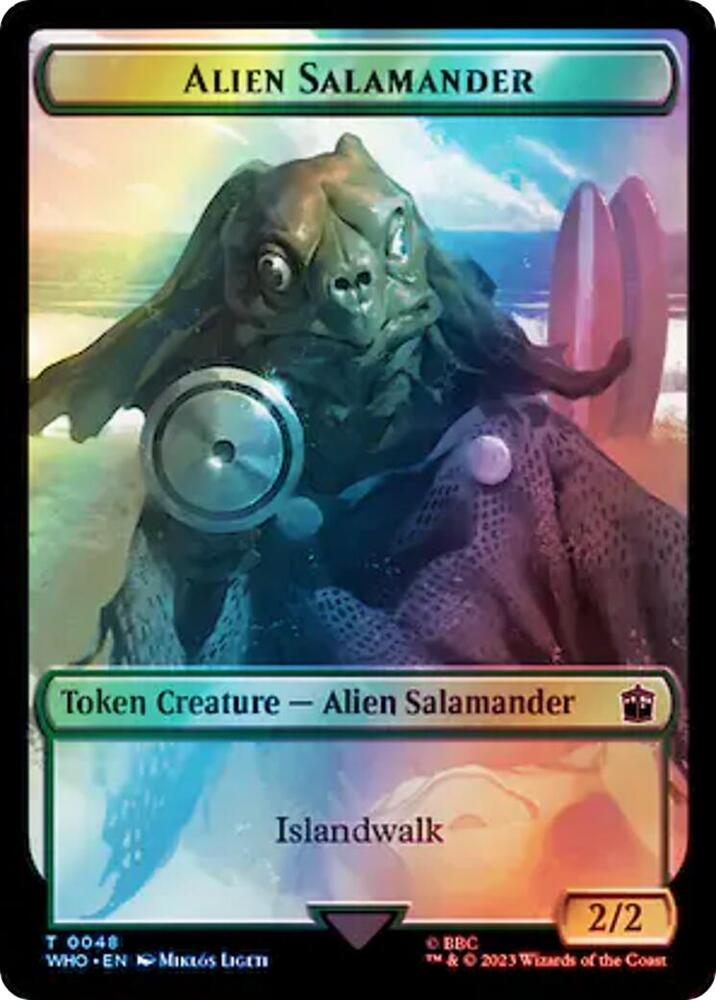Alien // Alien Salamander Double-Sided Token (Surge Foil) (Back)