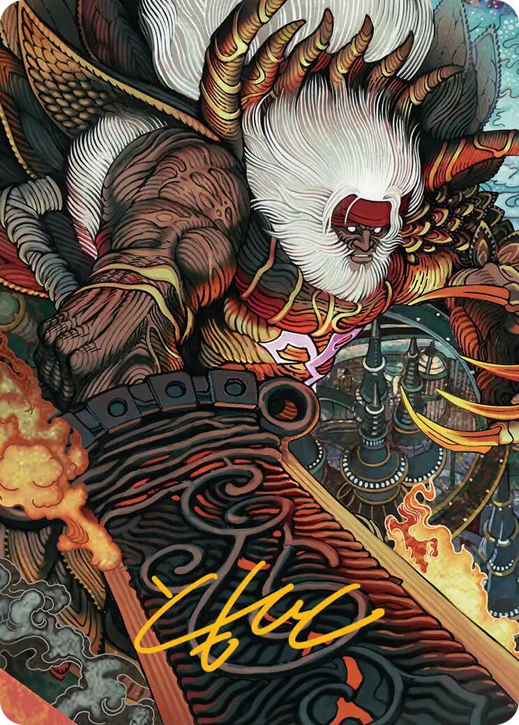 Braska's Final Aeon Art Card (Gold-Stamped Signature)
