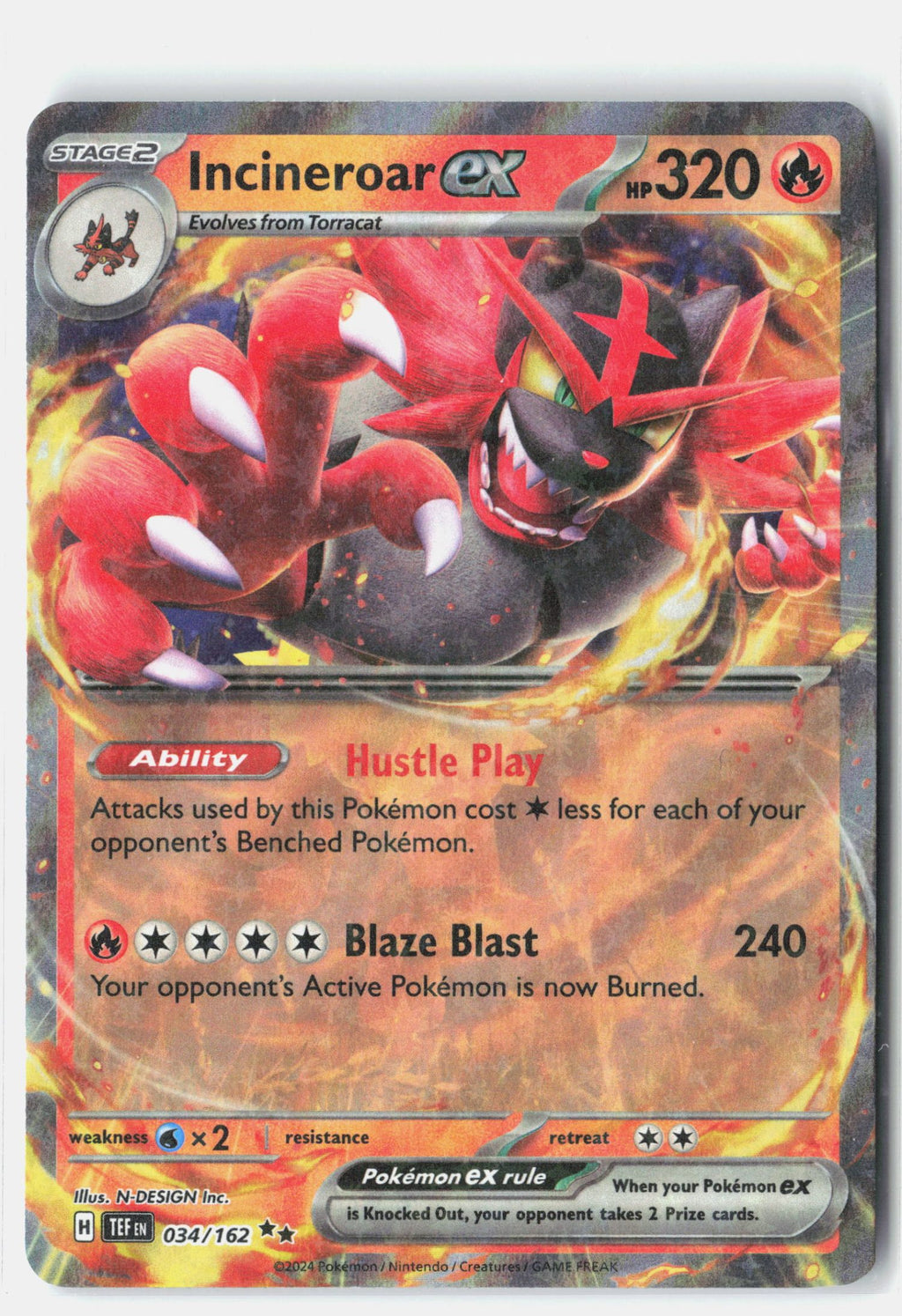 Incineroar ex - 034/162