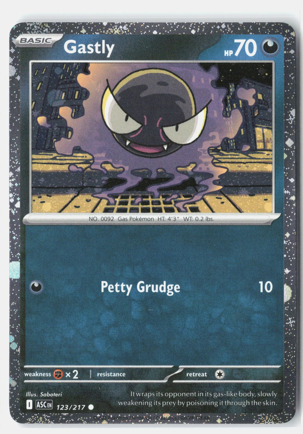 Gastly - 123/217 (Cosmos Holo)