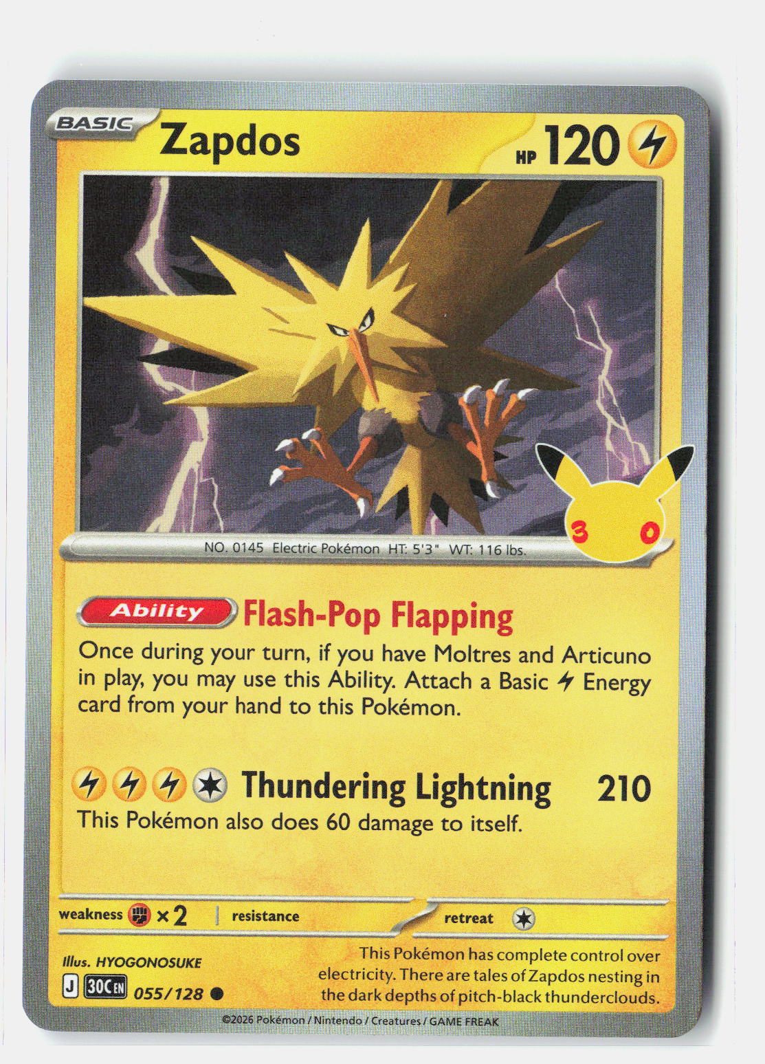Zapdos - 055/128 | Near Mint