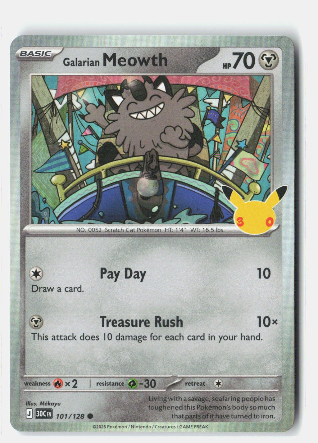 Galarian Meowth - 101/128 | Near Mint