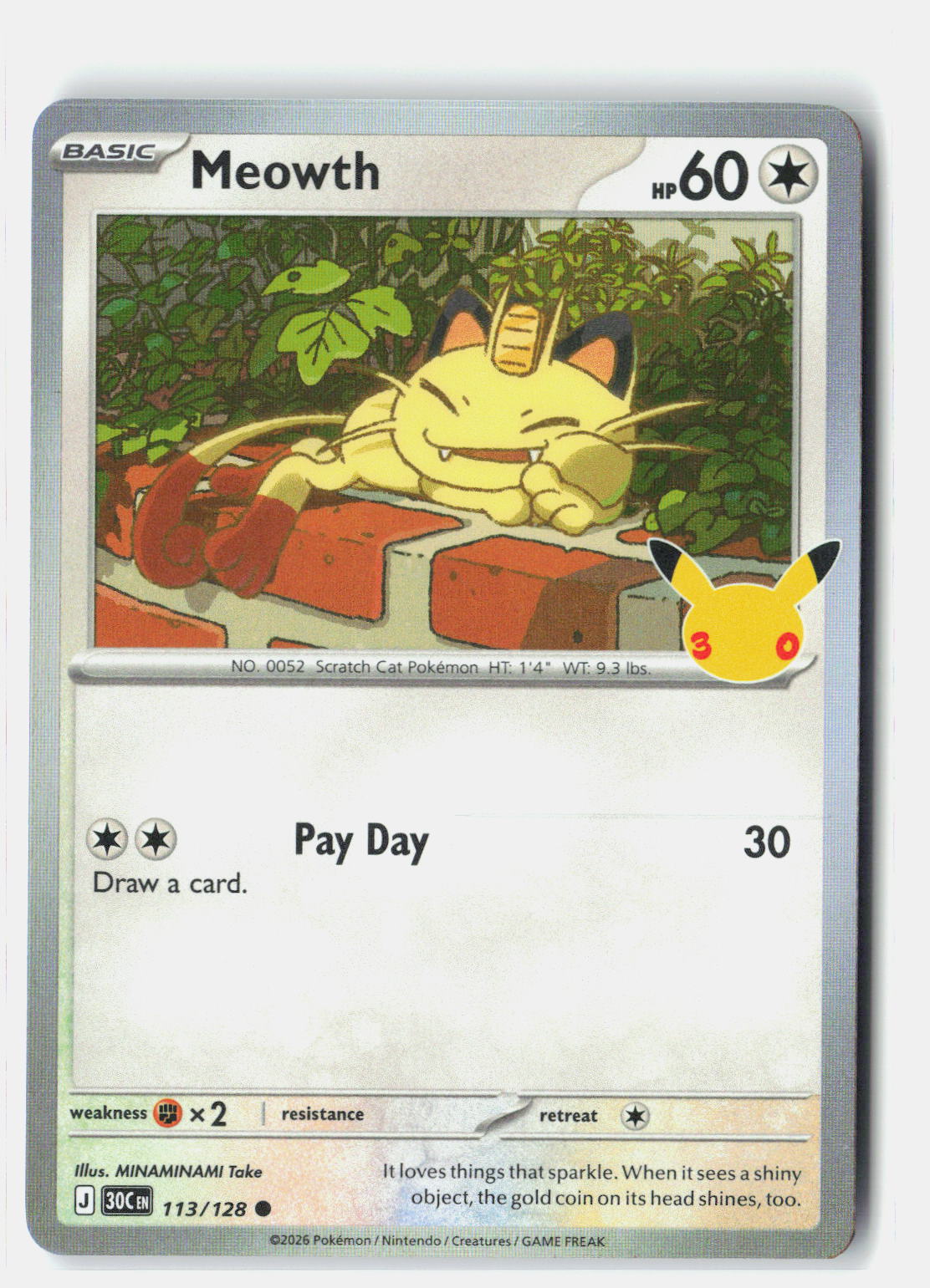 Meowth - 113/128 | Near Mint