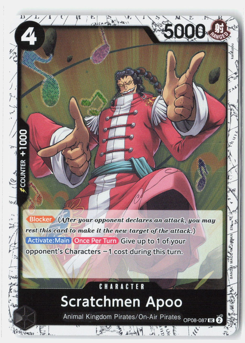 Scratchmen Apoo - OP08-087 (Pirate Foil)